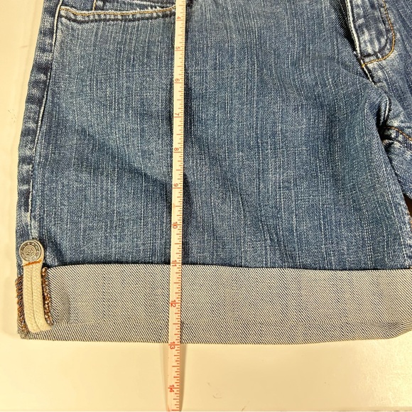 Earl Jeans Shorts Women's 29 Blue Denim Embroidered Pockets Stretch medium wash - Picture 8 of 13